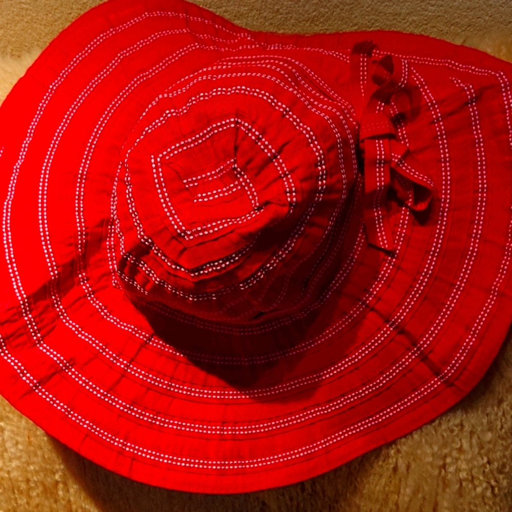 Angela William pink summer hat